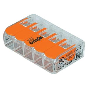 Mini Borne Universelle WAGO 5 conducteurs (Lot de 25) – Image 2