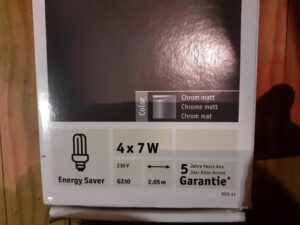 4 Spots 50 W Gu 10 Sur Reglette Paulmann Chrome Mat