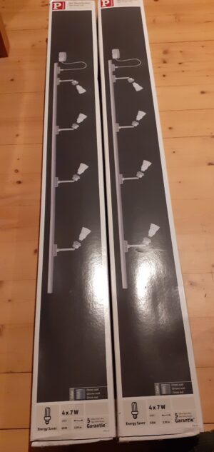 4 Spots 50 W Gu 10 Sur Reglette Paulmann Chrome Mat